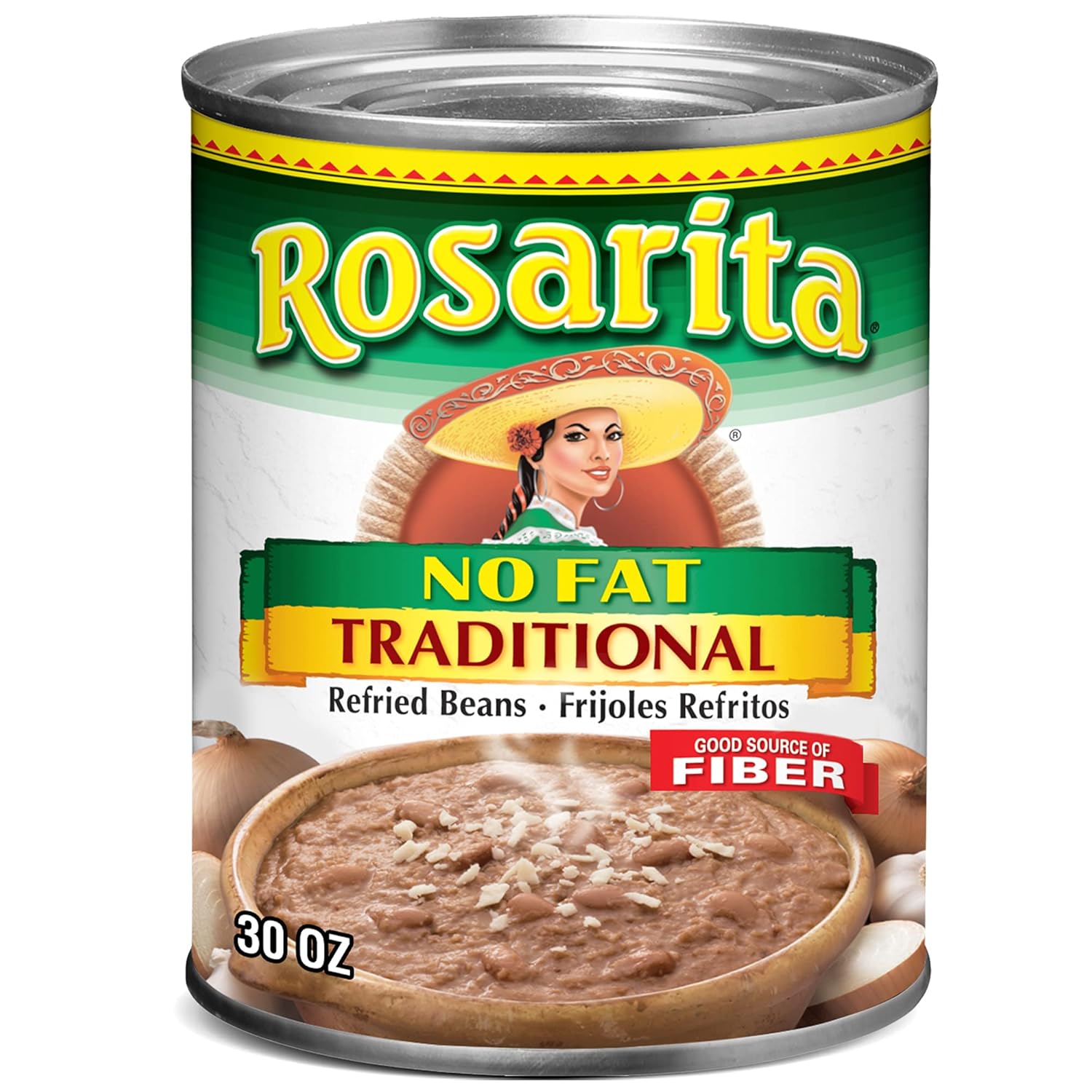 Rosarita No Fat Traditional Refried Beans, 30 oz