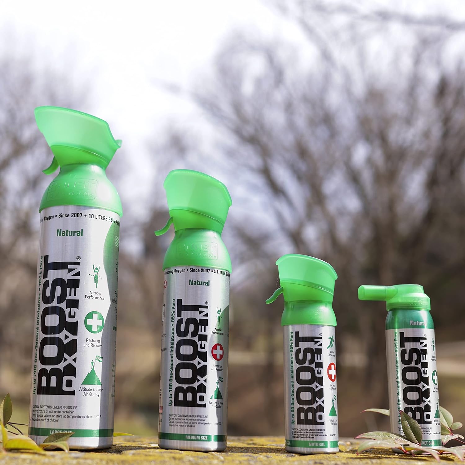 All New 3 Liter Boost Oxygen (1 Pack, Natural) Supplemental Oxygen to Go | All-Natural Respiratory Support for Health, Wellness, Performance, Recovery and Altitude (Natural, 1 Pack)