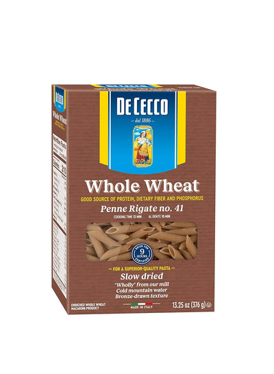 De Cecco Penne Rigate Whole Wheat, 13.25 oz