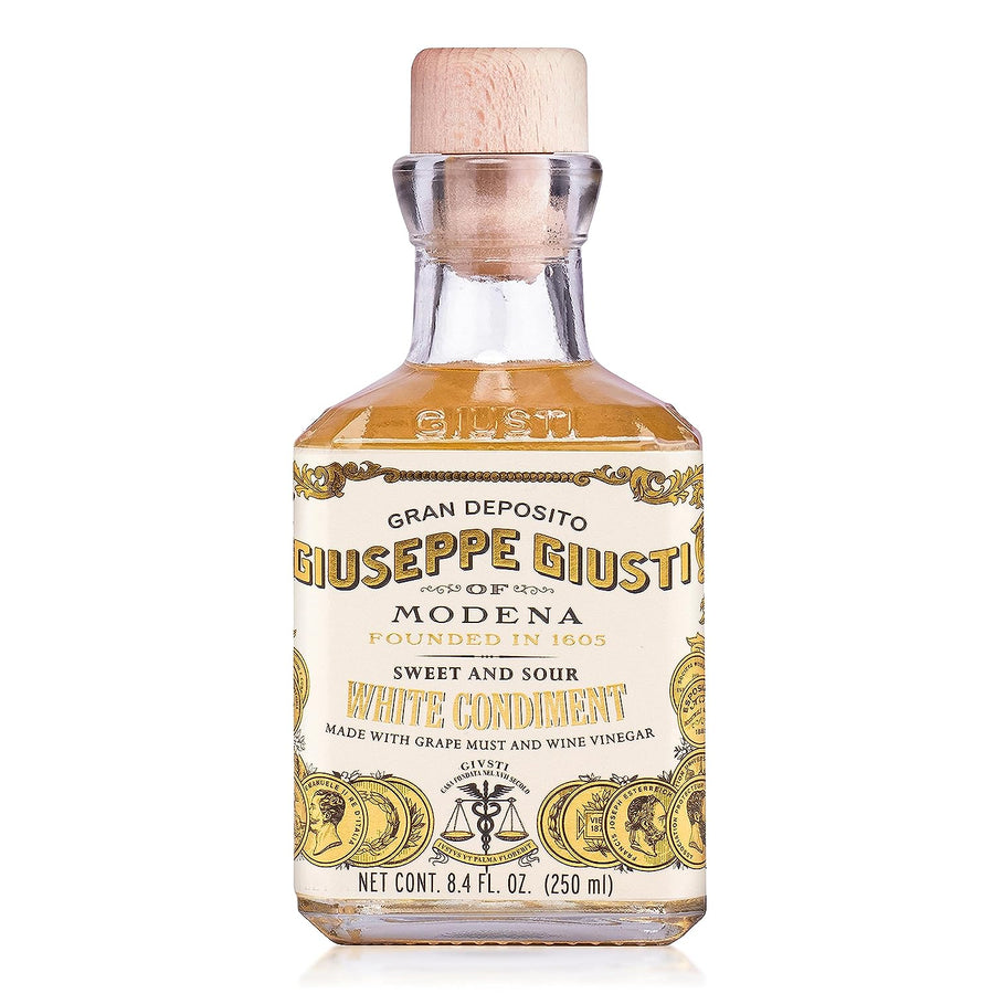 Giuseppe Giusti White Wine Vinegar - White Balsamic Vinegar - Italian Made - Aged Balsamic Vinegar - Fruity and Sweet - Salad Dressing - Modena Balsamic Vinegar - 8.45fl oz (250ml)