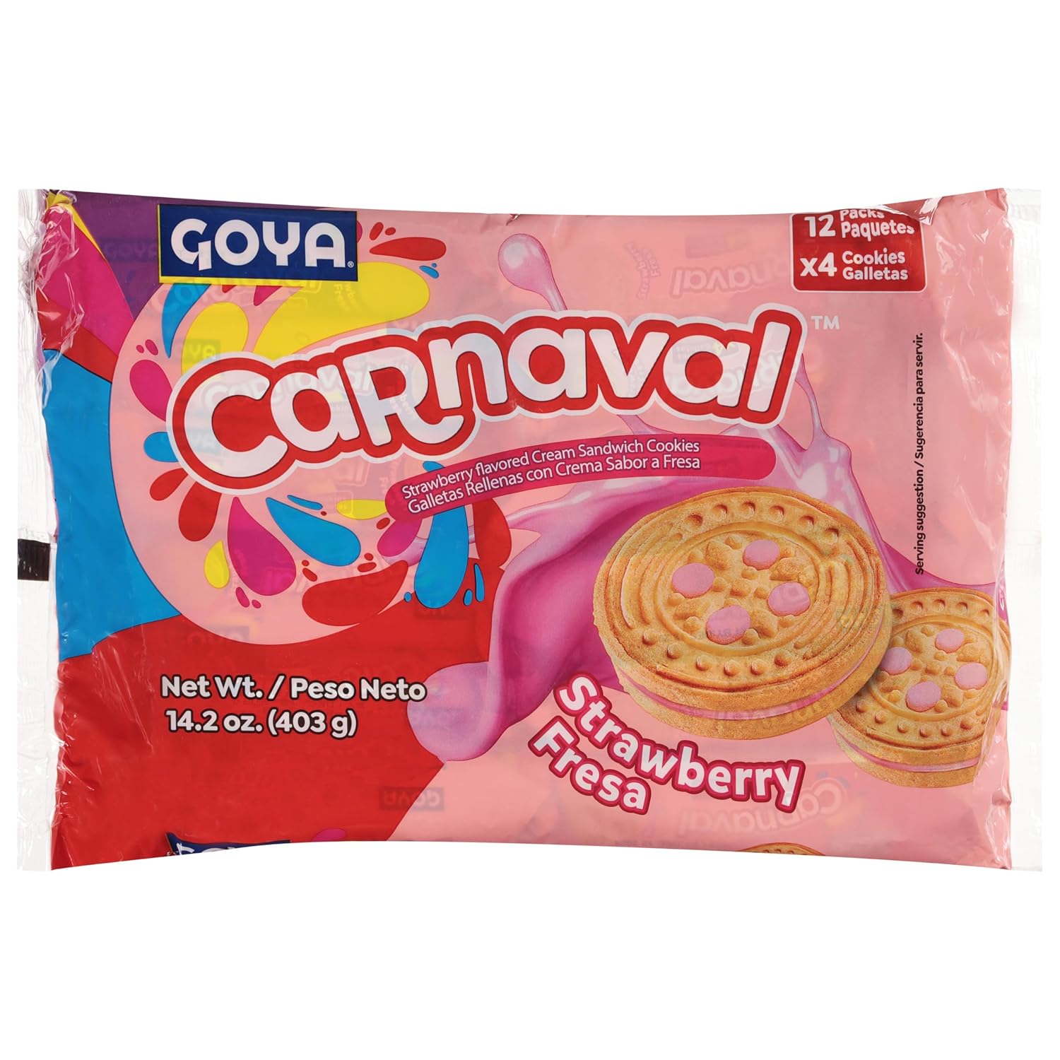 Goya, Carnival Strawberry Cookies, 10.37 Ounce