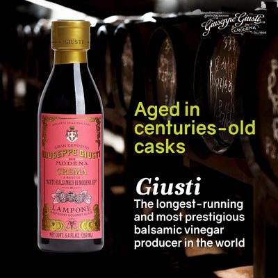 Giuseppe Giusti Crema Raspberry Balsamic Glaze of Modena - 250 ml - Pack of 1