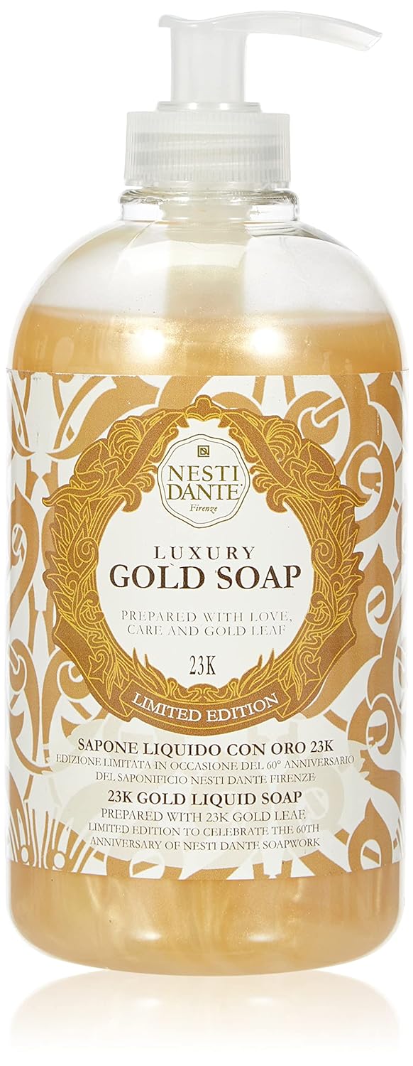 Nesti Dante Luxury Gold Soap 60-th Anniversary Liquid Hand & Face Soap 16.9 Ounces