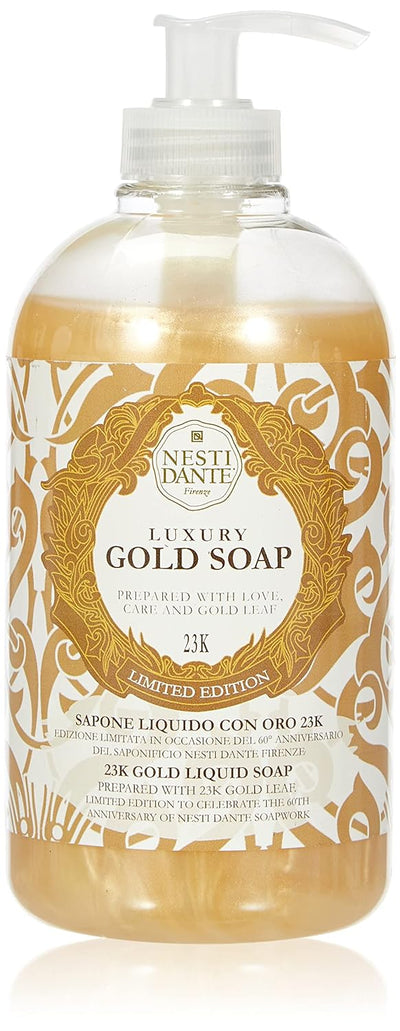 Nesti Dante Luxury Gold Soap 60-th Anniversary Liquid Hand & Face Soap 16.9 Ounces