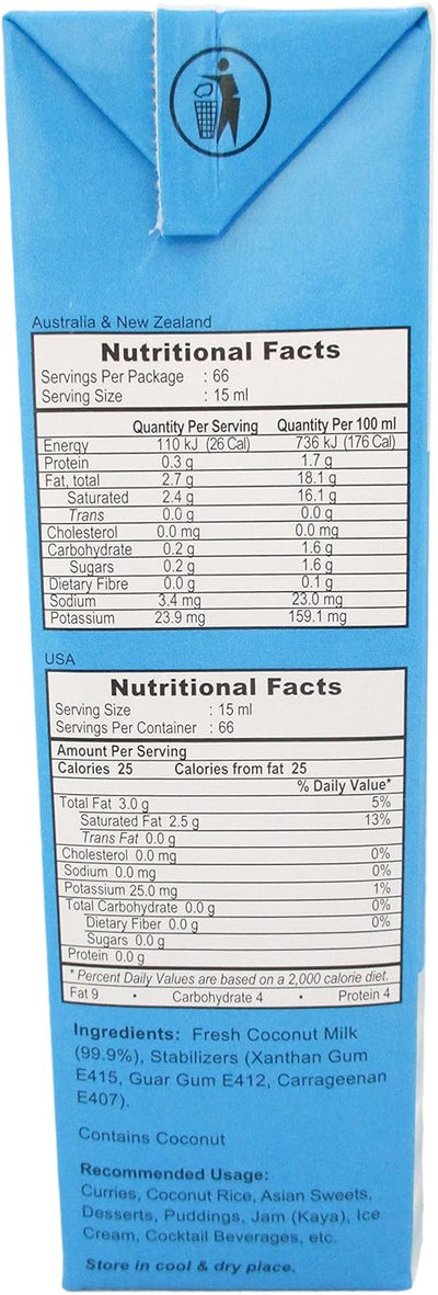 Kara Coconut Milk Unsweetened, 33.8 Oz