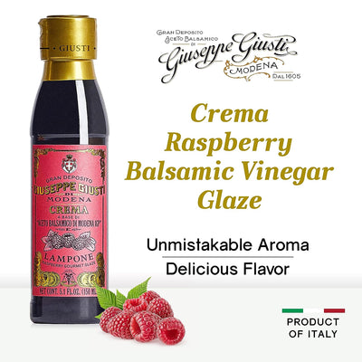 Giuseppe Giusti Crema Raspberry Balsamic Glaze of Modena - 150 ml - Pack of 1