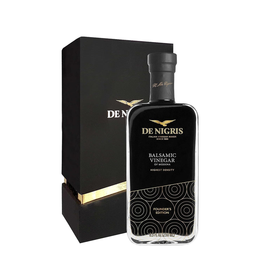 De Nigris Balsamic Vinegar Of Modena Excellence Line Founder's Edition Recipe (70% Grape Must) 8,5 Oz (250ml) | Balsamic Vinegar From Modena Italy Thick and Intense | Balsamic Vinegar Aged