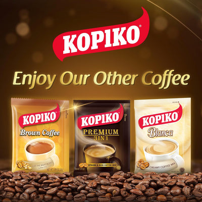 Kopiko Blanca Instant Coffee Mix – Your Delicious Creamy Instant Coffee with Tempting Aroma (0.7 OZ/20gr x 10 Coffee Sticks)