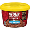 Wolf Brand Chili No Beans, Microwavable Bowls, 7.25 oz