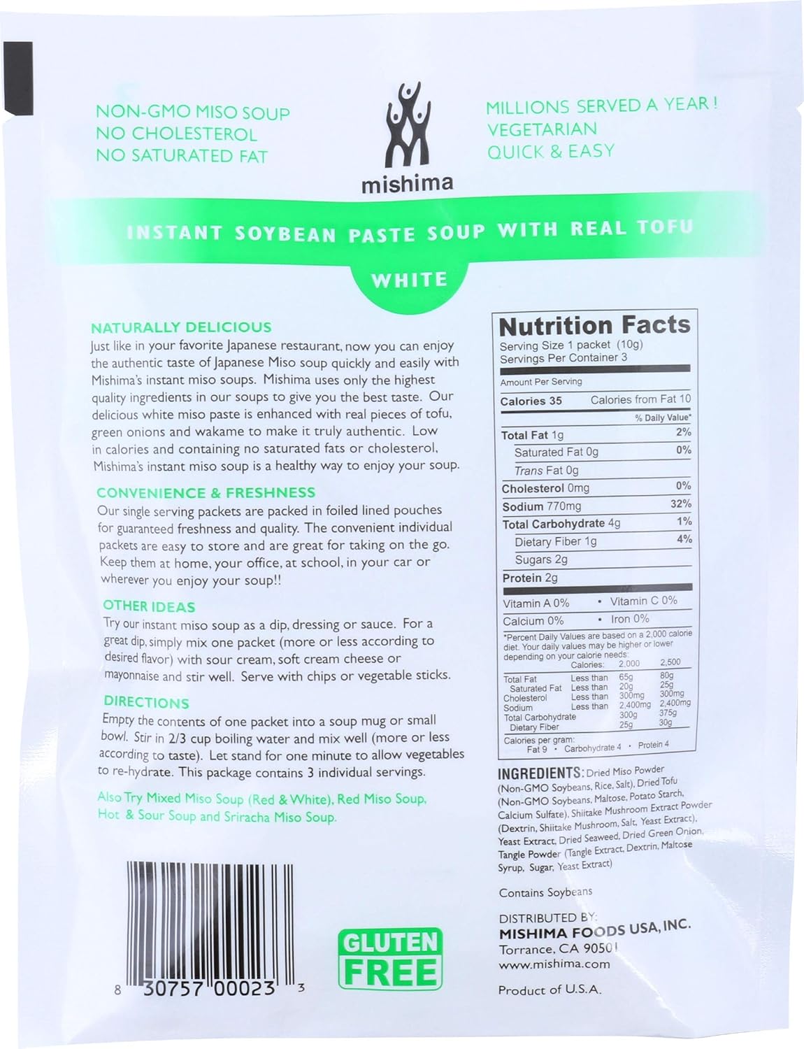 Mishima, Soup Mix White Miso, 1.05 Ounce