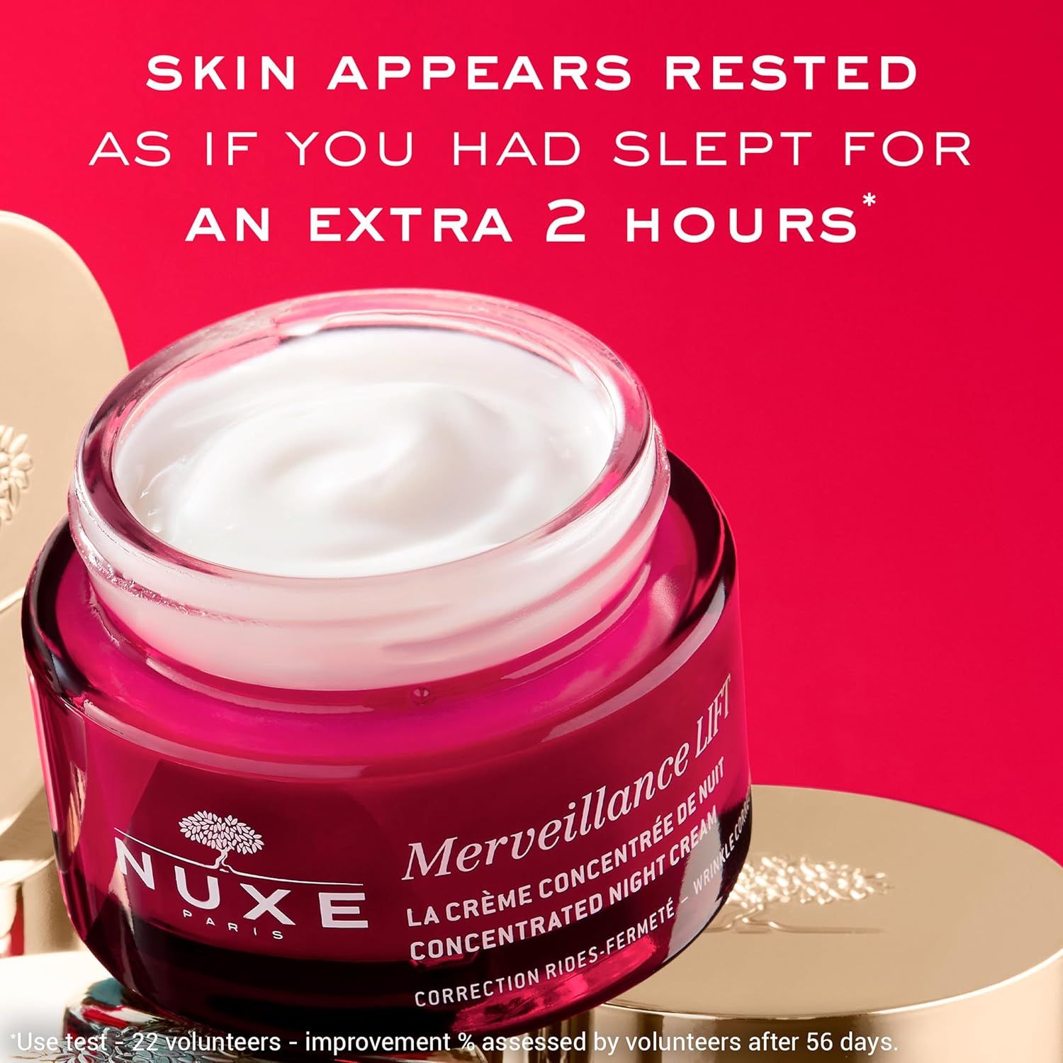 NUXE Merveillance Lift Night Cream - Face Anti-Aging Moisturizer. Hydrating Care for Smoothing Fine Lines and Skin Brightening, 1.7 Fl.Oz.