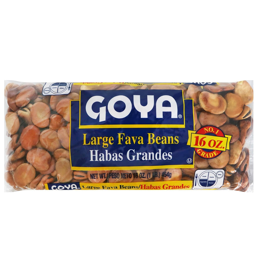 Large Fava Beans by Goya, Whole Dried Beans, Nutritious and Versatile, Rich in Fiber, 16oz. Bag