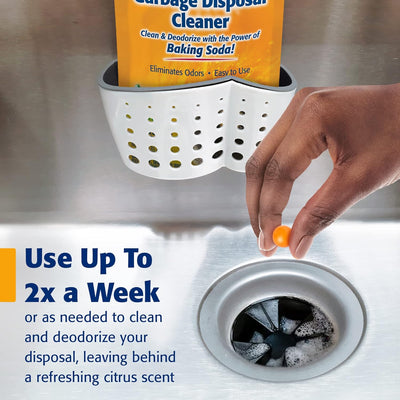 Arm & Hammer 12-Count Sink Garbage Disposal Cleaner, Freshener & Deodorizer Capsules Citrus Scent, with Power of Baking Soda (New Packaging)