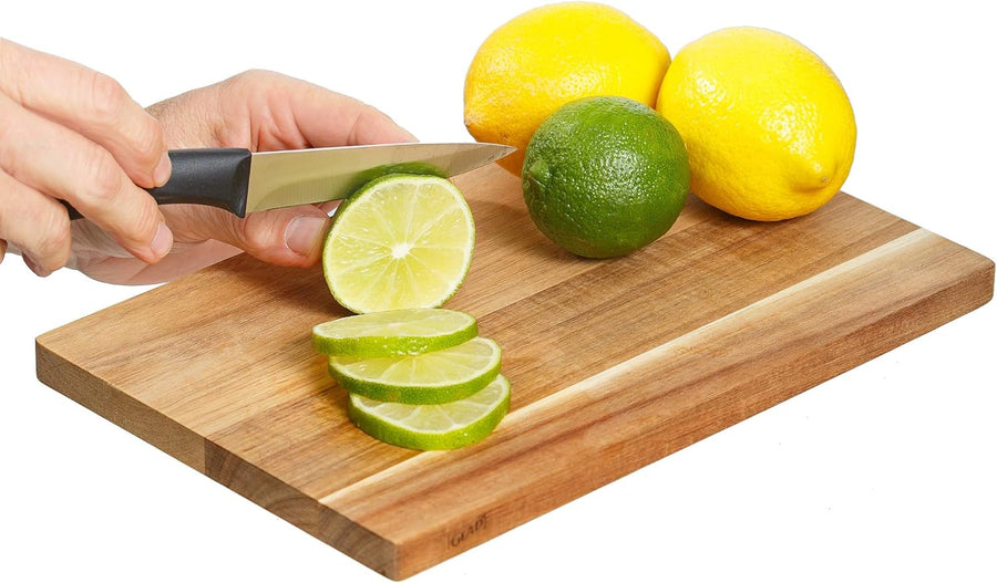 Glad Acacia Wood Cutting Board for Kitchen | Small Reversible Solid Butcher Block | Cooking Supplies for Chopping, Carving, and Serving, 11 x 7 Inches, BROWN