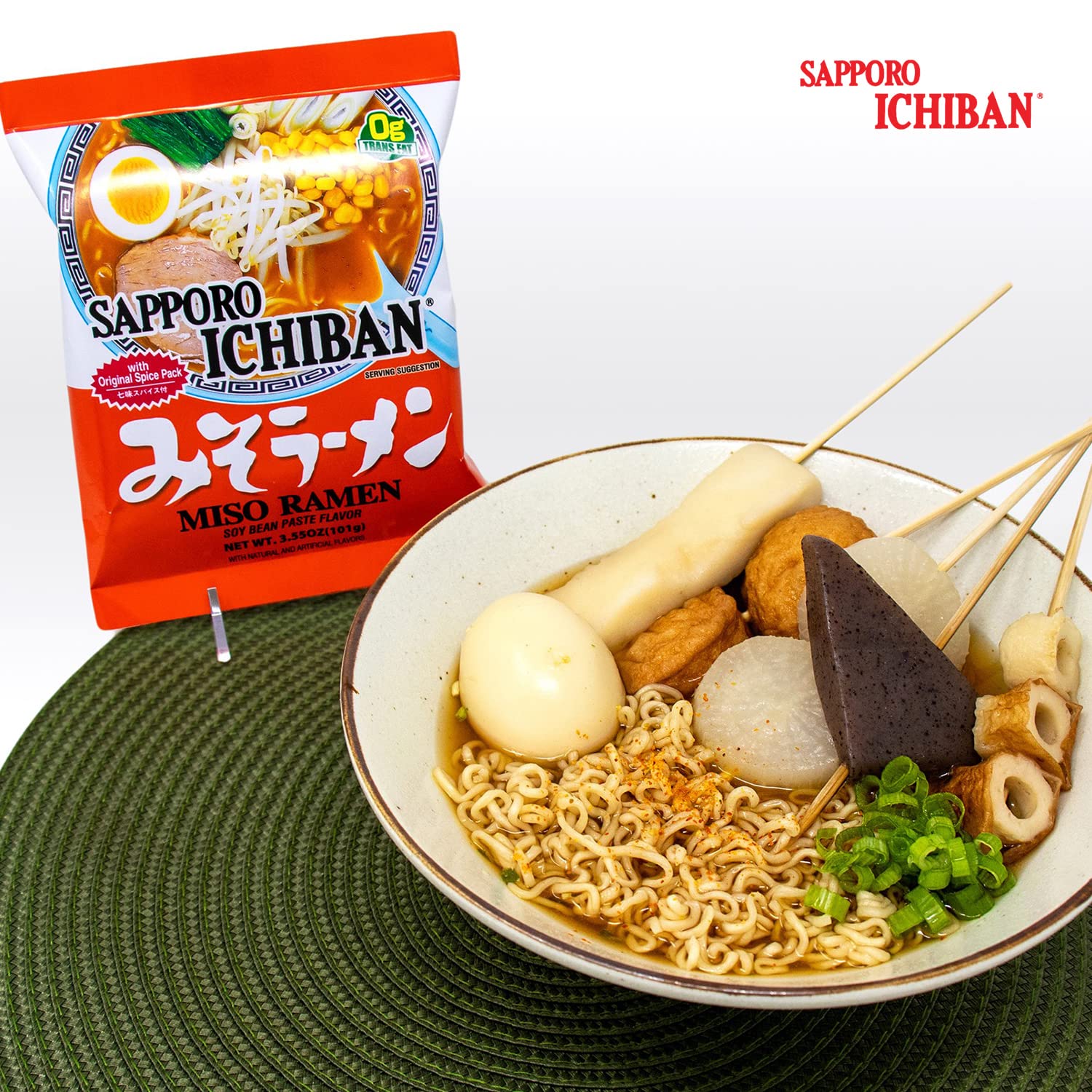 Sapporo Ichiban Miso Ramen Noodles, 17.75 Oz