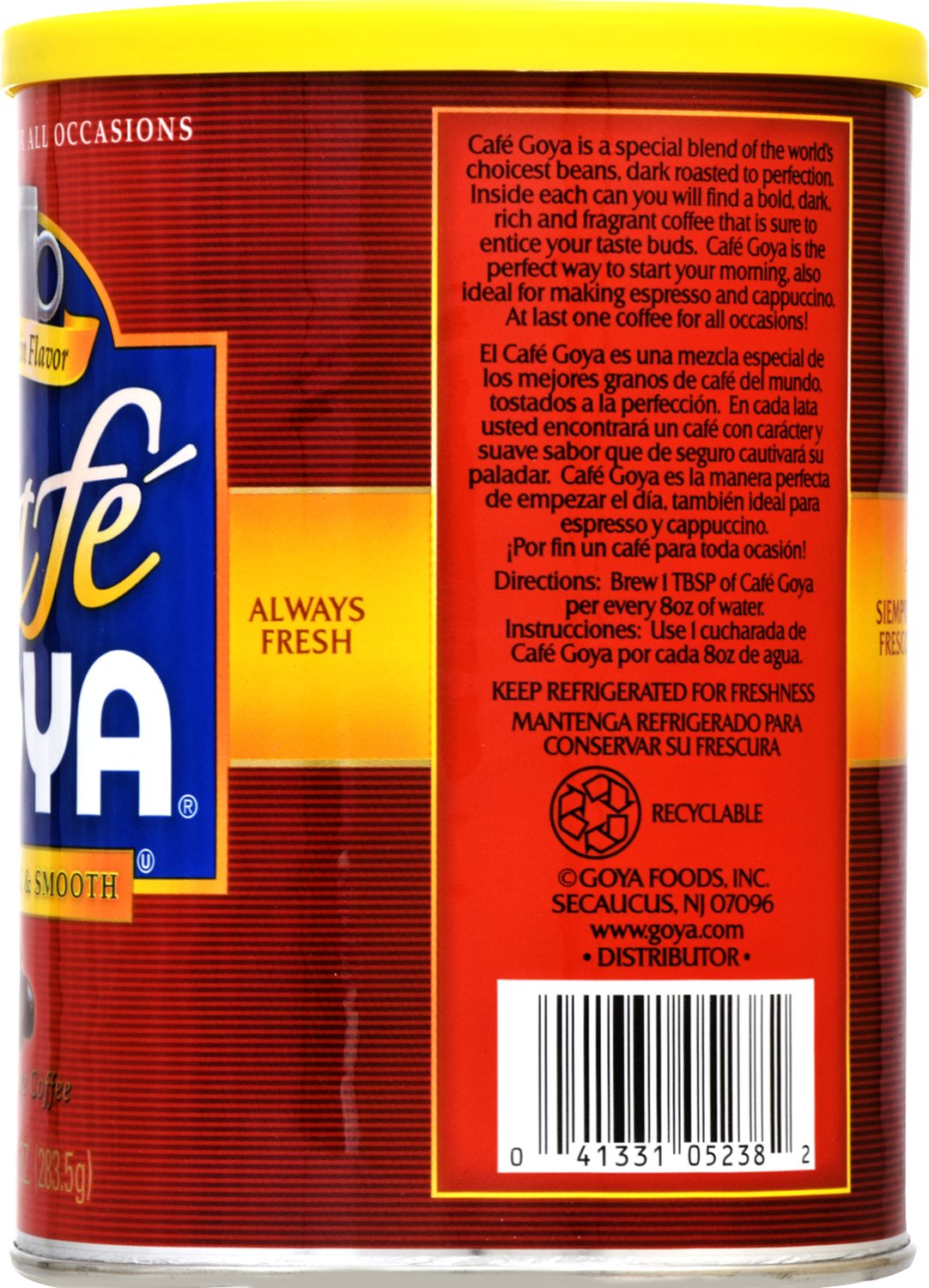 Goya Foods 100% Pure Latin Coffee, Rich, Dark & Smooth, 10 Ounce Can