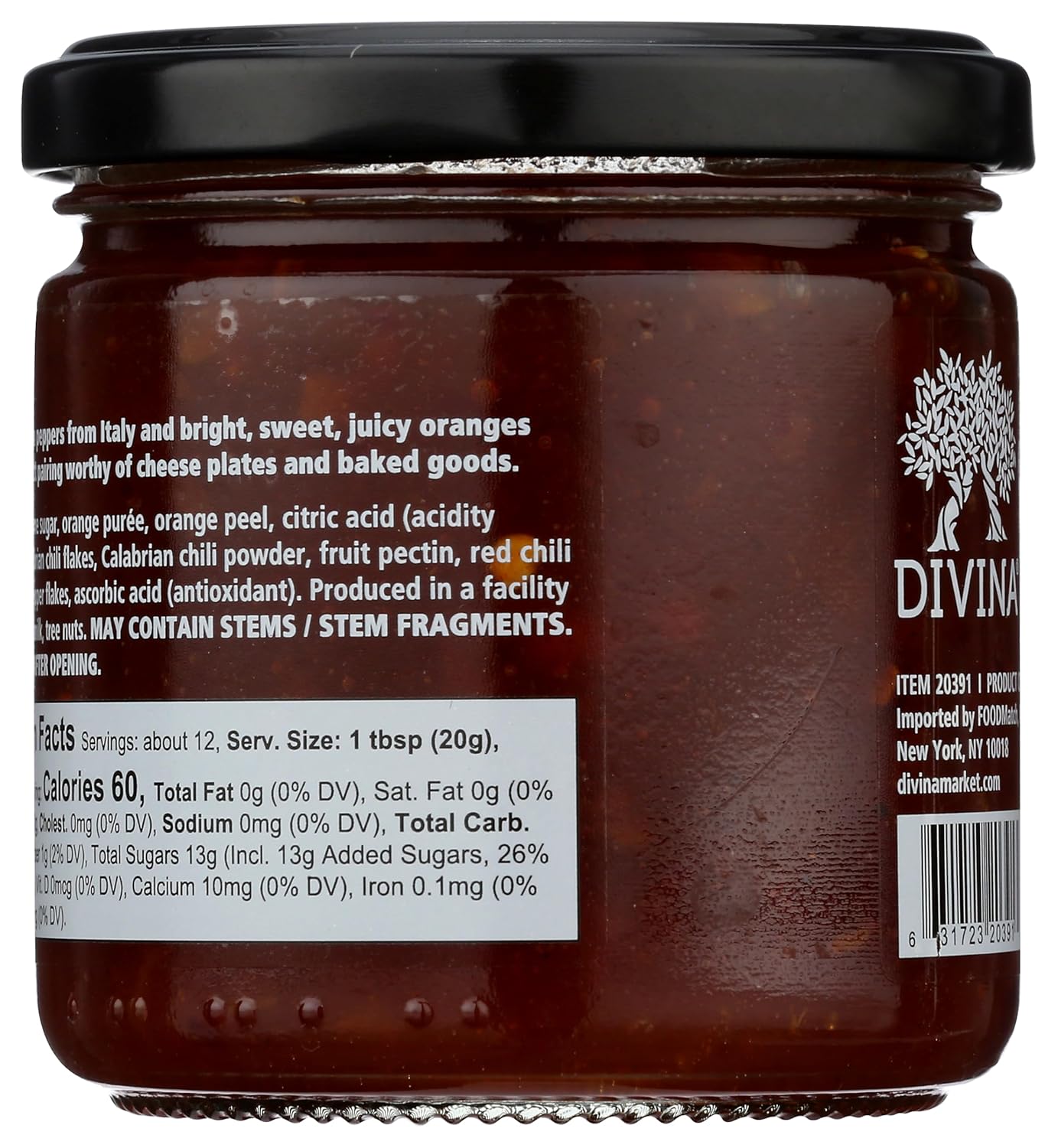Divina Calabrian Chili Orange Spread 9 oz Jar