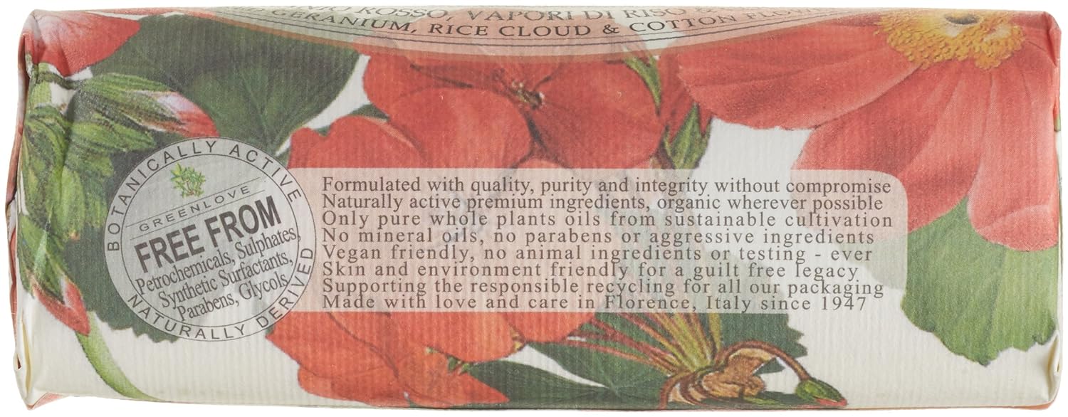 Nesti Dante Dolce Vivere Fine Natural Soap - Venezia - Red Geranium, Rice Cloud & Cotton Flower 250g/8.8oz