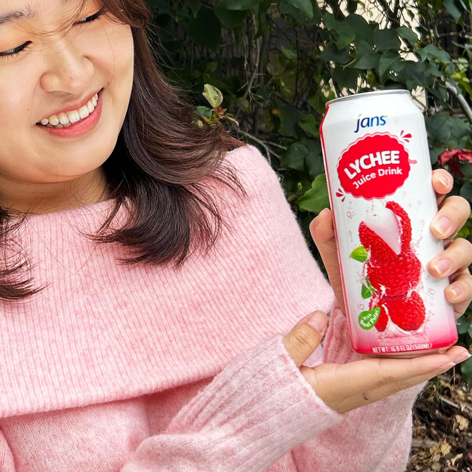 Jans 30% Lychee Juice Drink With Pulp 16.9 oz (Pack of 1)