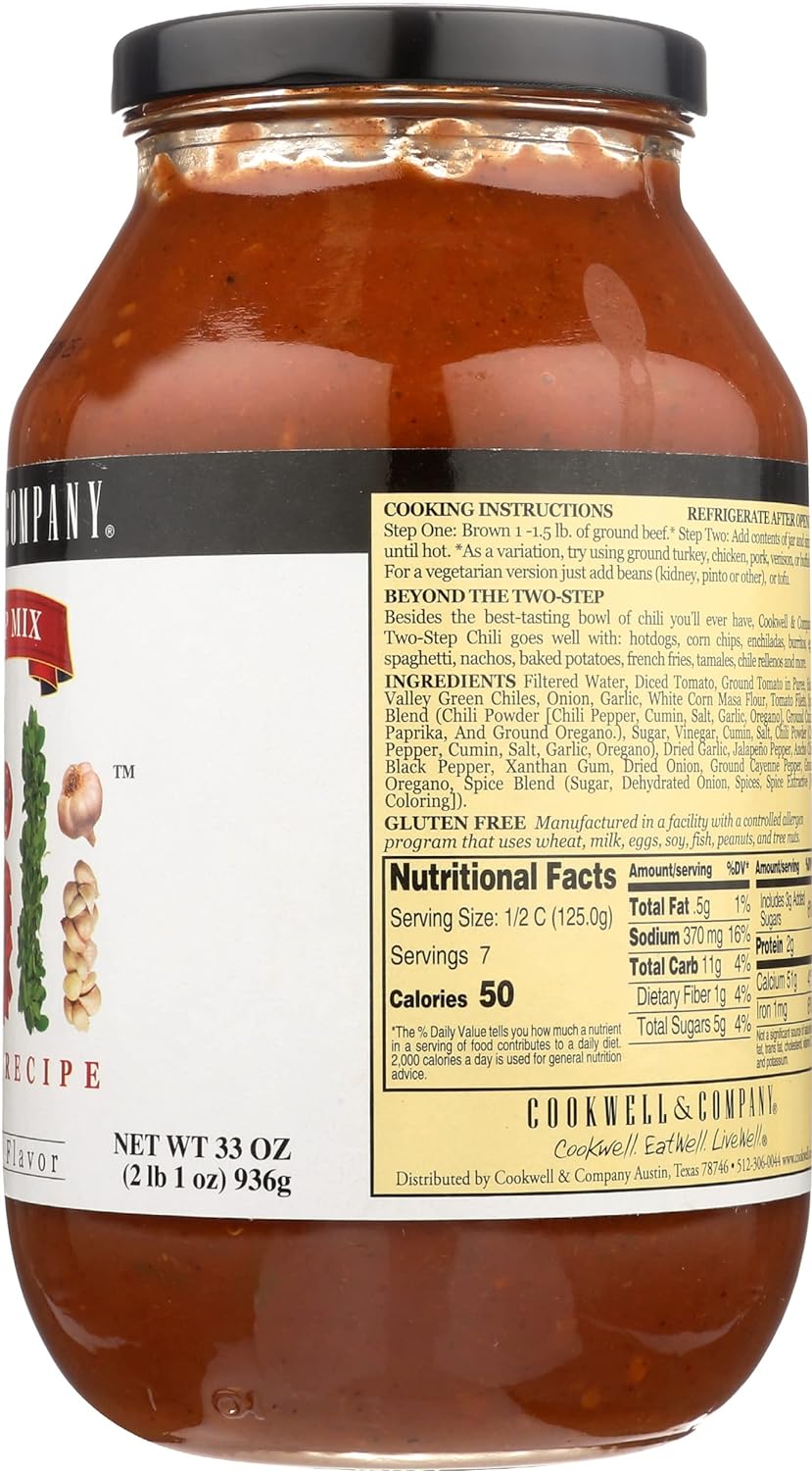 COOKWELL & CO 2 Step Chili Mix, 33 OZ