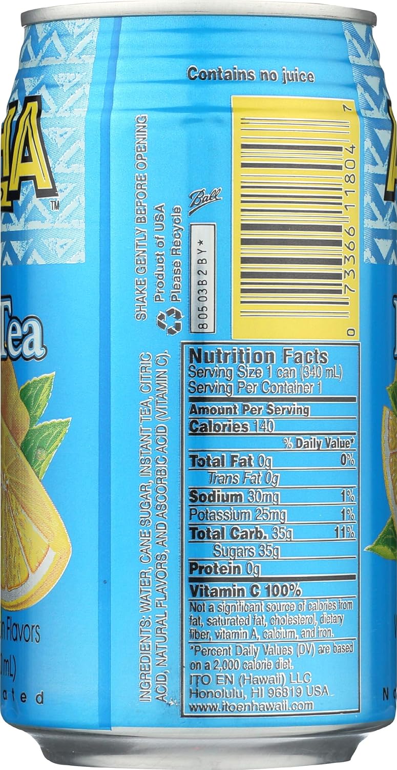 ALOHA MAID Iced Tea With Lemon, 11.5 FZ