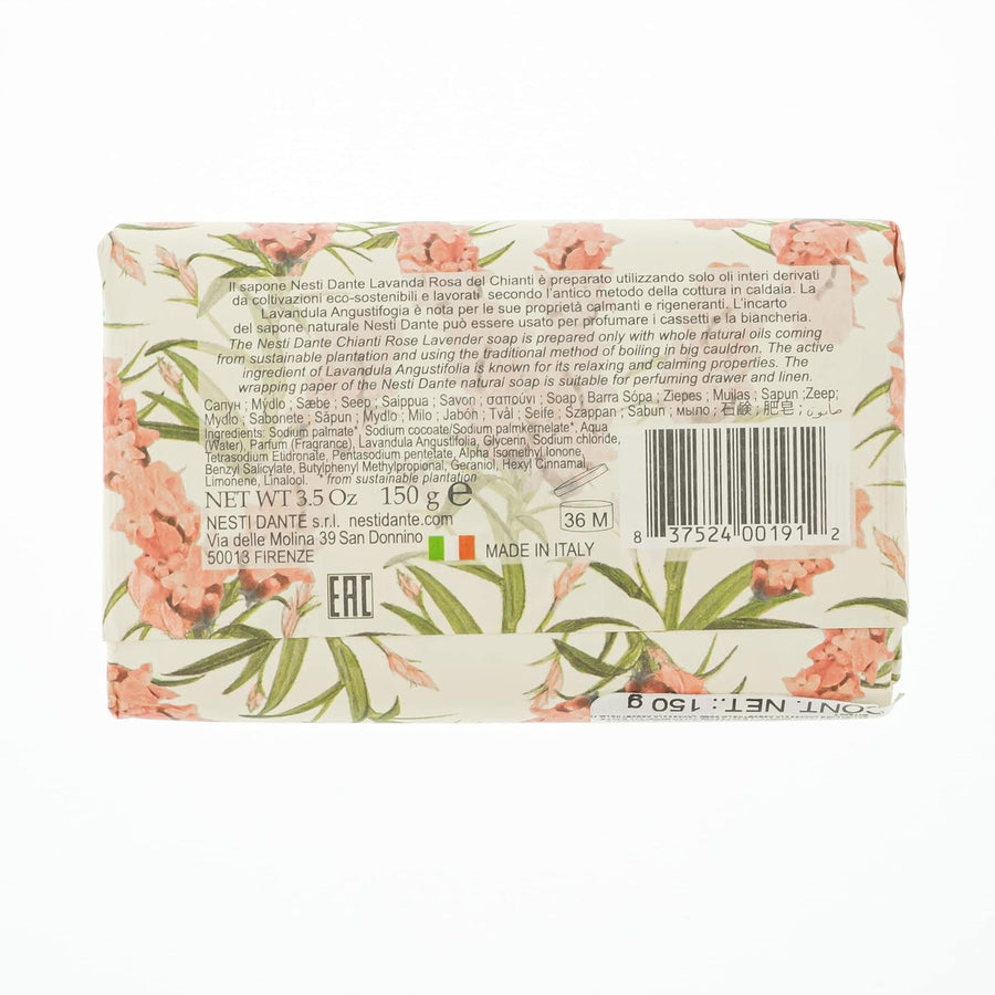 Nesti Dante Nesti dante lavanda natural soap - rosa del chianti - romantic, 5.29oz, 5.29 Ounce