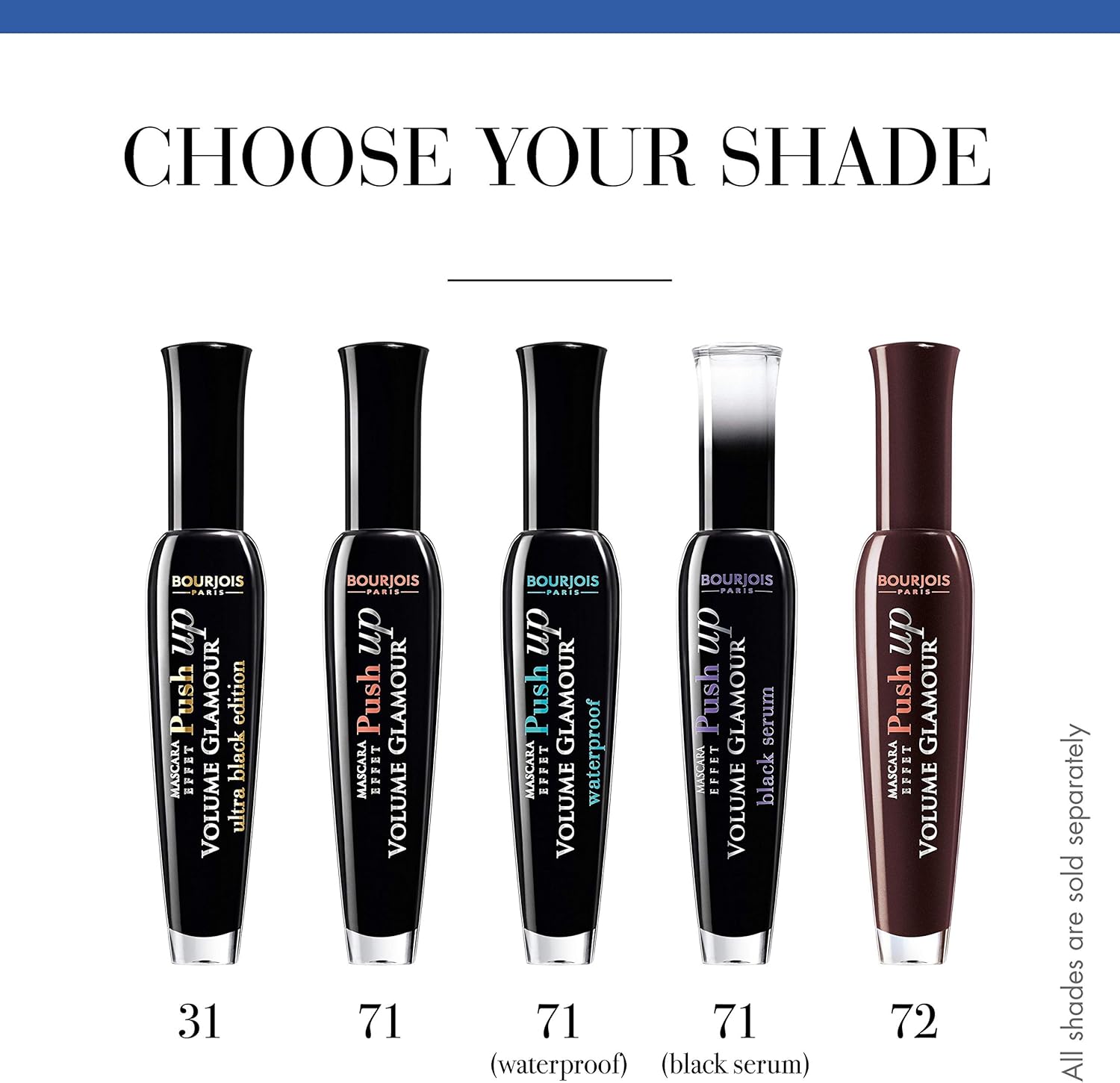 Bourjois Volume Glamour Push Up Mascara, Ultra Black