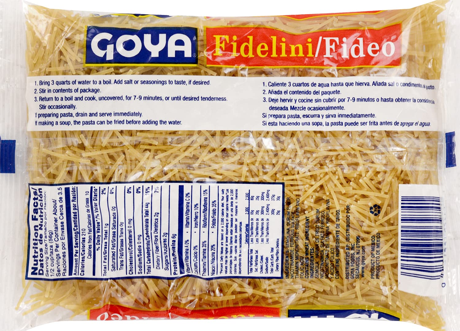 Goya Fidelini Pasta, 7 Ounce