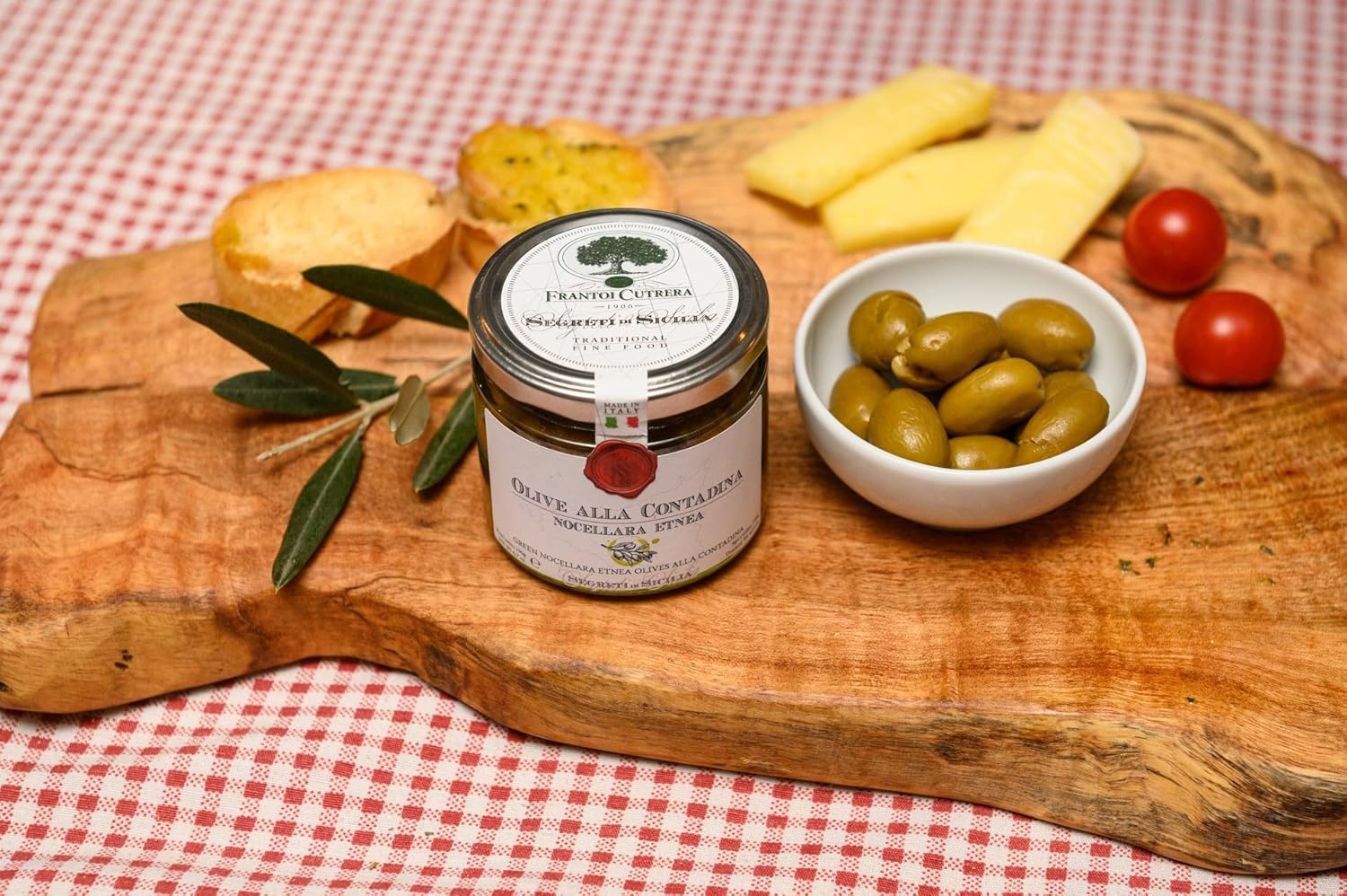Green Olives Nocellara Etnea alla Contadina - 6.7 oz
