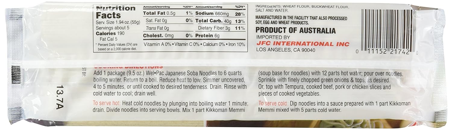 Welpac Soba Noodles, 9.5 Ounce