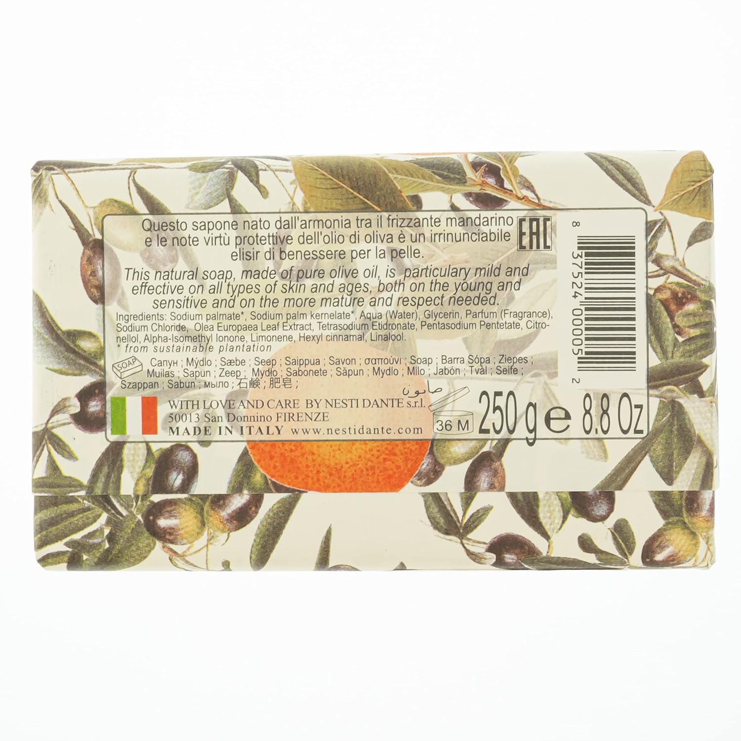 Nesti Dante Il Frutteto Moisturizing Soap - Olive & Tangerine 250g/8.8oz