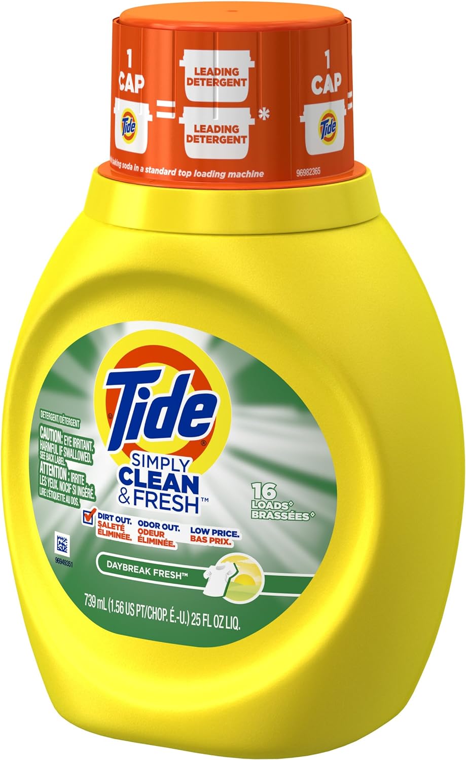 Tide Hec Simply Clean and Fresh Daybreak Liquid Laundry Detergent, 25 Ounce