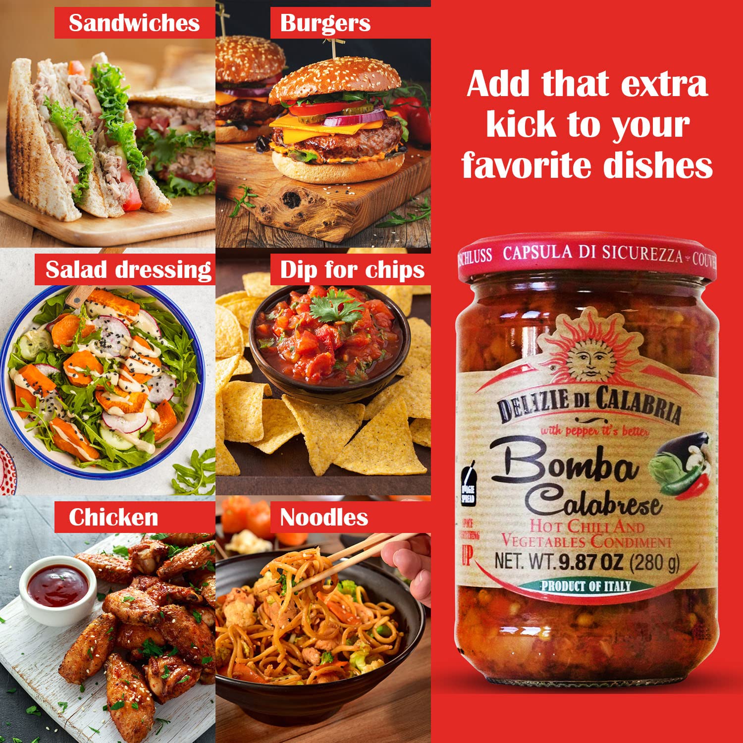 Bomba Calabrese Italian Hot Sauce Spread 9.87 oz