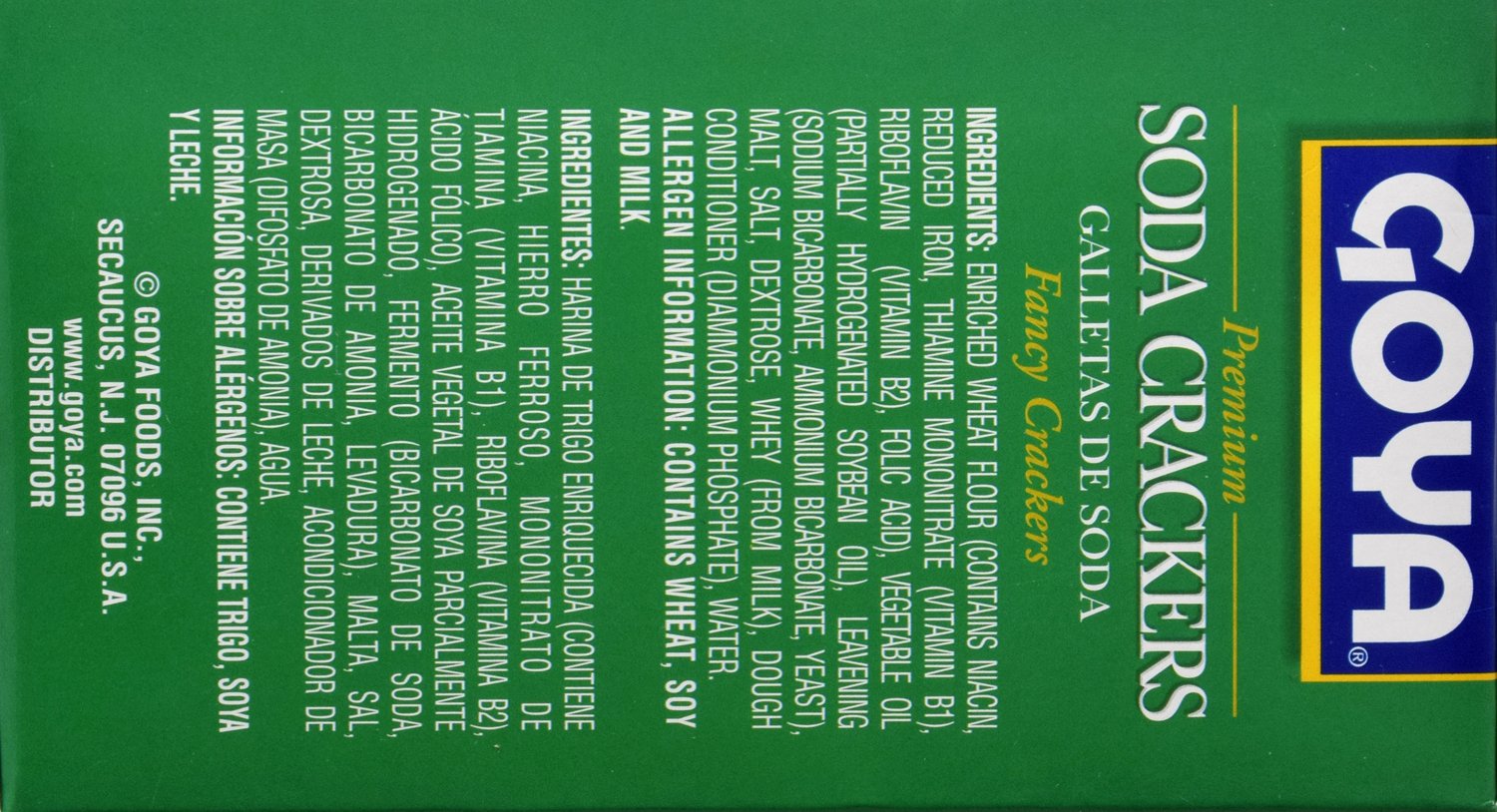 Goya Premium Soda Crackers, 8 Oz