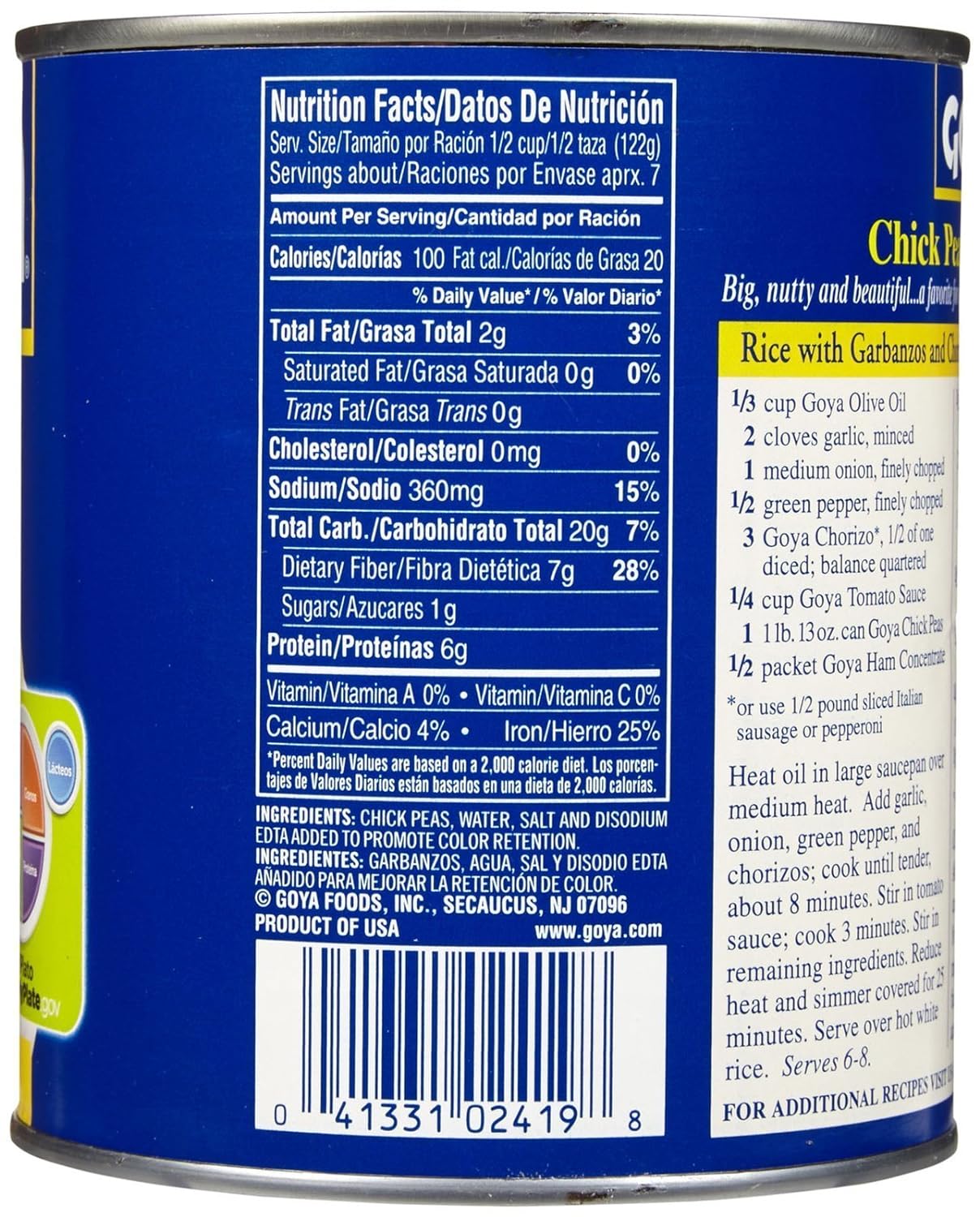 Goya Chickpeas - 29 Ounces