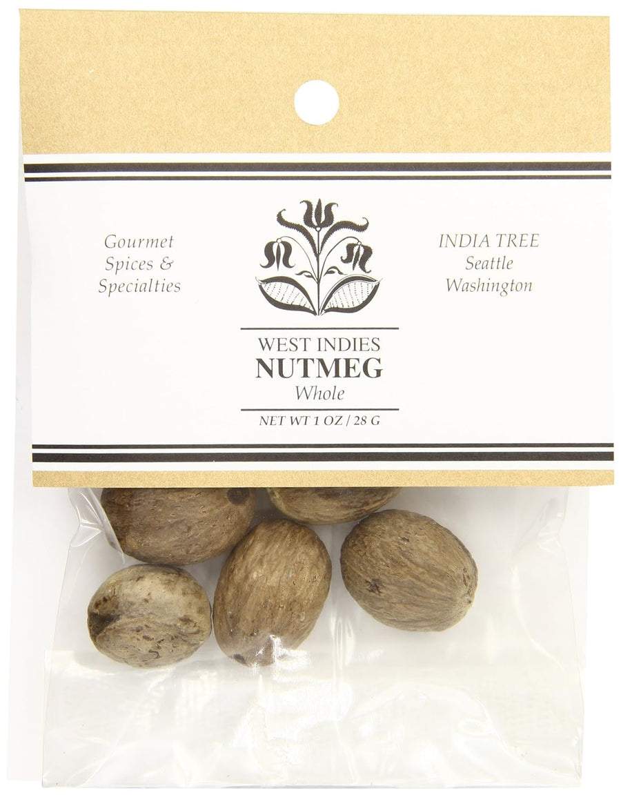 India Tree Nutmeg, Whole, 1 Ounce