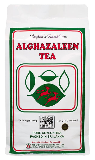 Alghazaleen Ceylon Finest Tea, 14.1 oz (400g) Bag, Black Loose Leaf Tea White Label