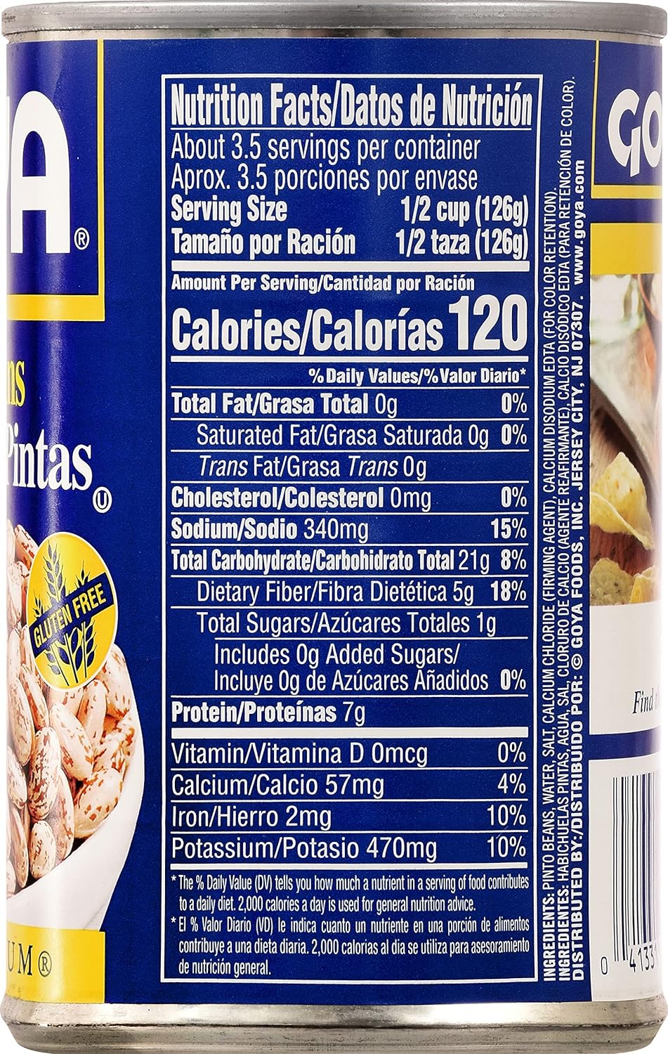 Goya Canned Pinto Beans, 15.5 Oz