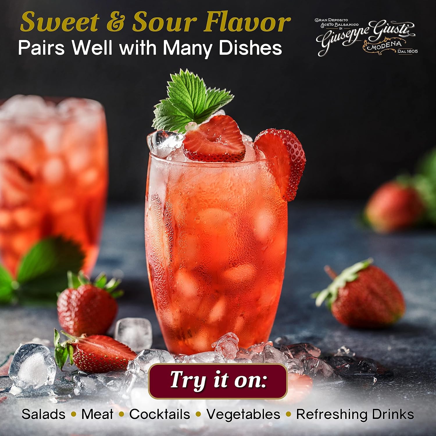 Giuseppe Giusti Italian Crema Balsamic Glaze Vinegar Reduction of Modena IGP, White Grape Balsamic Vinegar Glaze Made With Balsamic Vinegar of Modena, Imported from Italy - 150 ml - Pack of 1