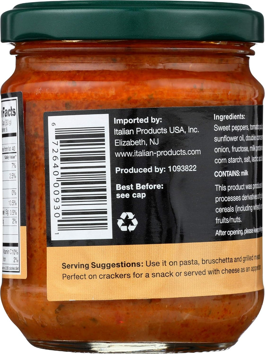 TRENTASETTE 37 Red Pepper & Eggplant Pate, 6.3 OZ