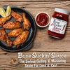 Bone Suckin' Sauce Hot Thicker Style BBQ Sauce - 16 oz in Glass Bottle, Hot Thick Barbecue Sauce For Ribs, Chicken, Pork, Fish, Beef - Gluten-Free, Non-GMO, Kosher, Sweetened w/ Honey & Molasses- 1 Pc