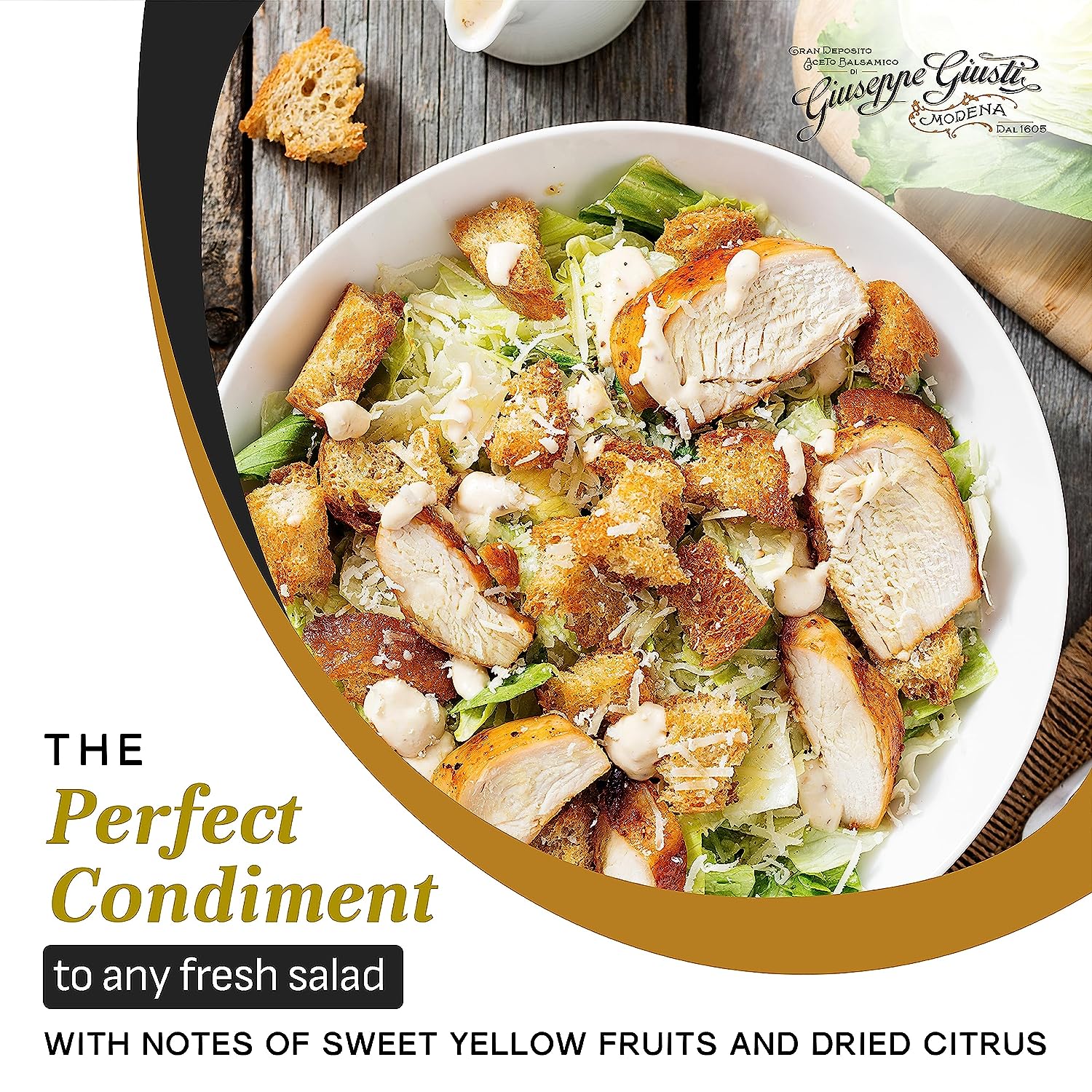 Giuseppe Giusti White Wine Vinegar - White Balsamic Vinegar - Italian Made - Aged Balsamic Vinegar - Fruity and Sweet - Salad Dressing - Modena Balsamic Vinegar - 8.45fl oz (250ml)