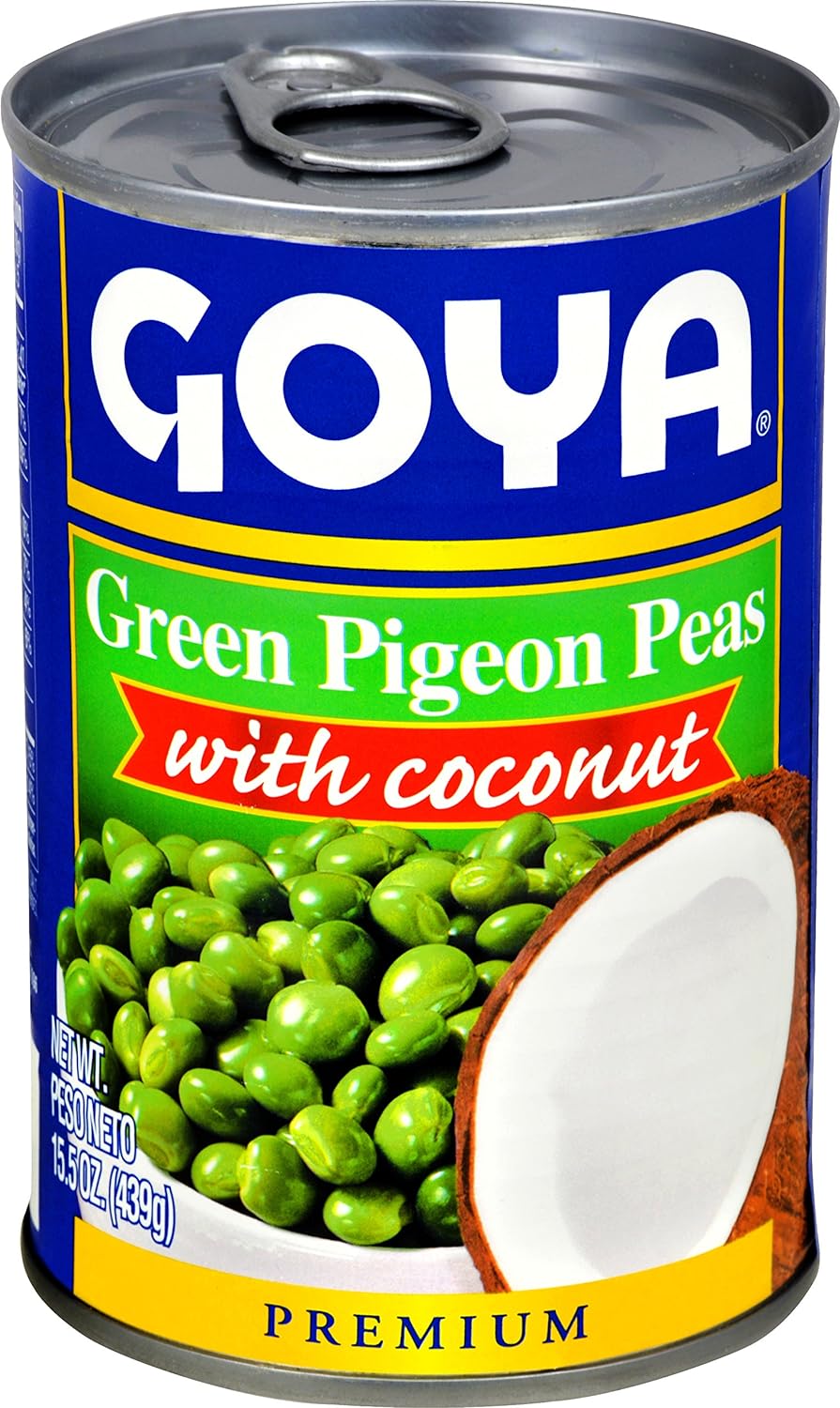 Goya Foods Green Pigeon Peas with Coconut, 15.5 Ounce
