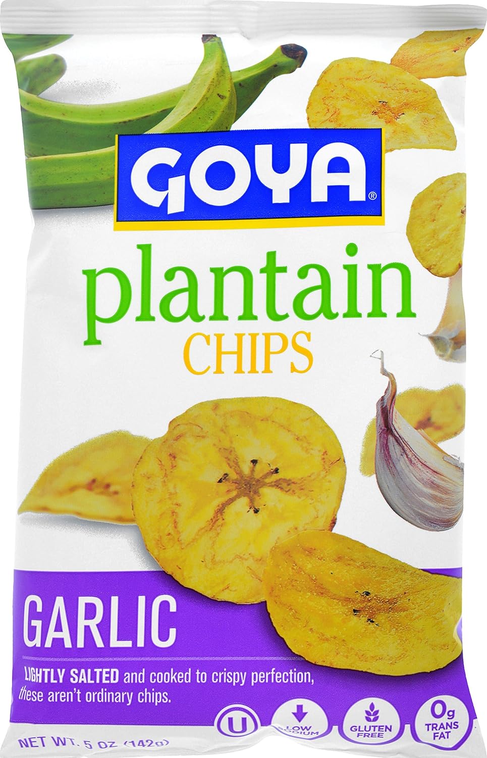 Goya Plantain Chips, Garlic, 5 Ounce