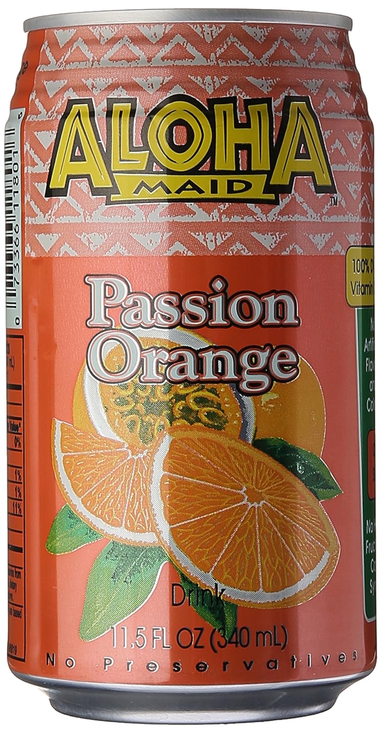 ALOHA MAID Passion Orange Juice, 11.5 FZ