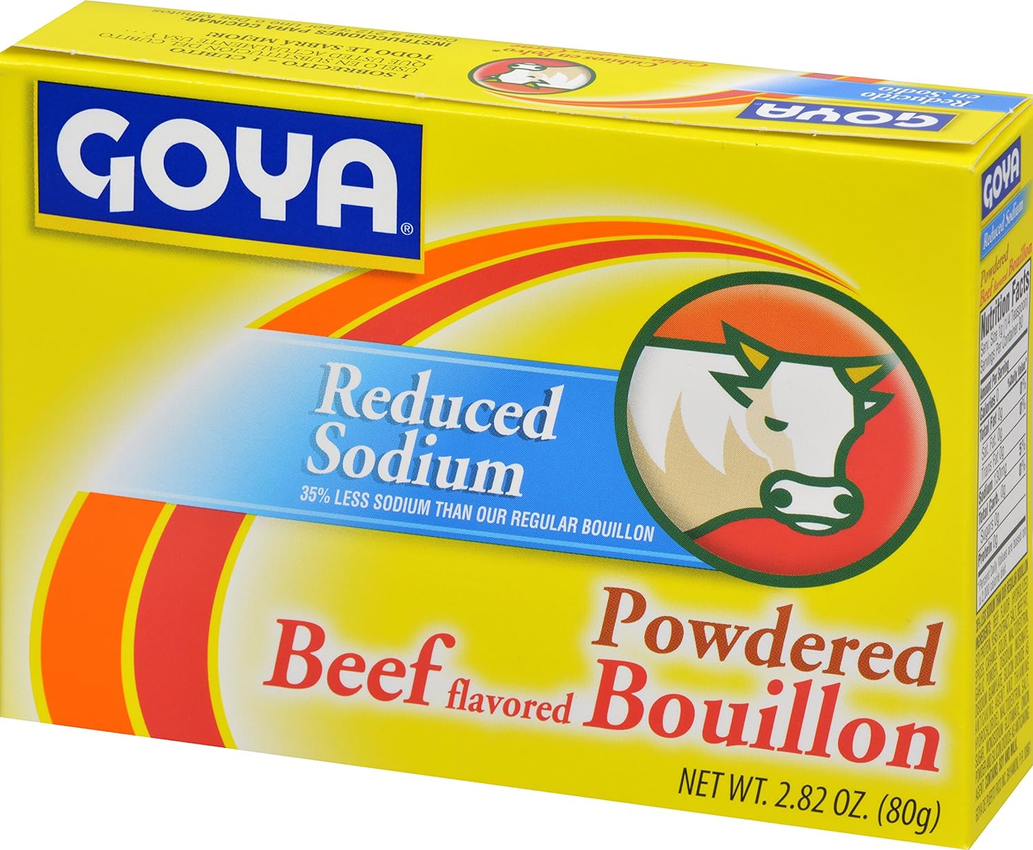 Goya Foods Beef Bouillon Reduced Sodium, 2.82 Ounce