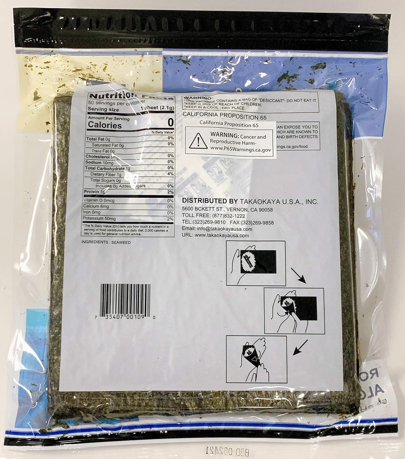 Takaokaya Nori Tokusen Roasted, 50-Count