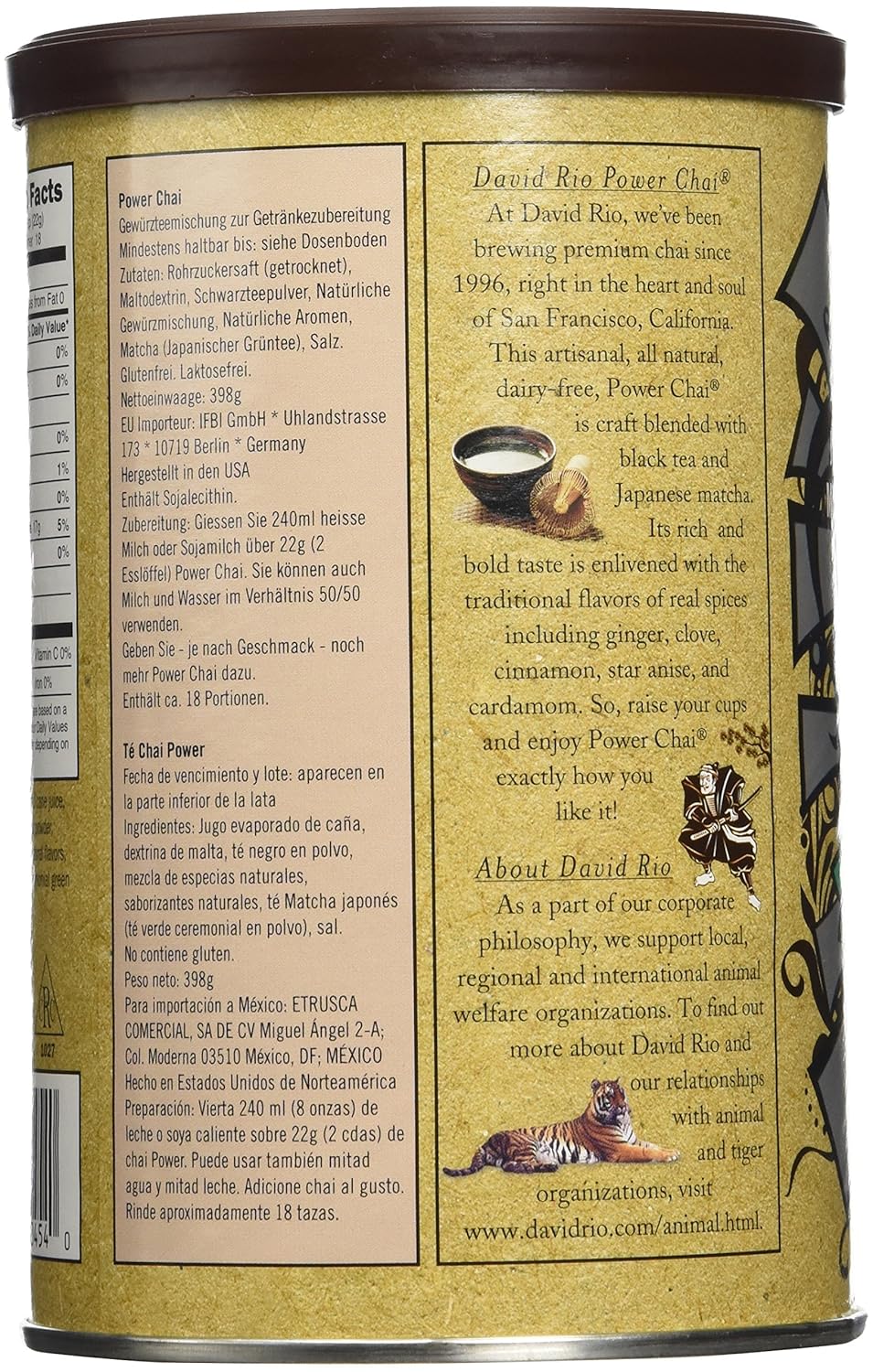 canisters of POWER Chai, 14oz.