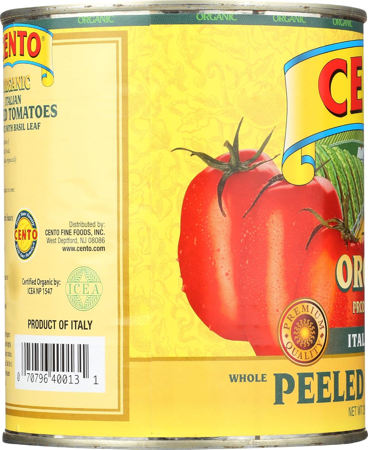Cento Foods Organic Whole Tomatoes, 28 OZ