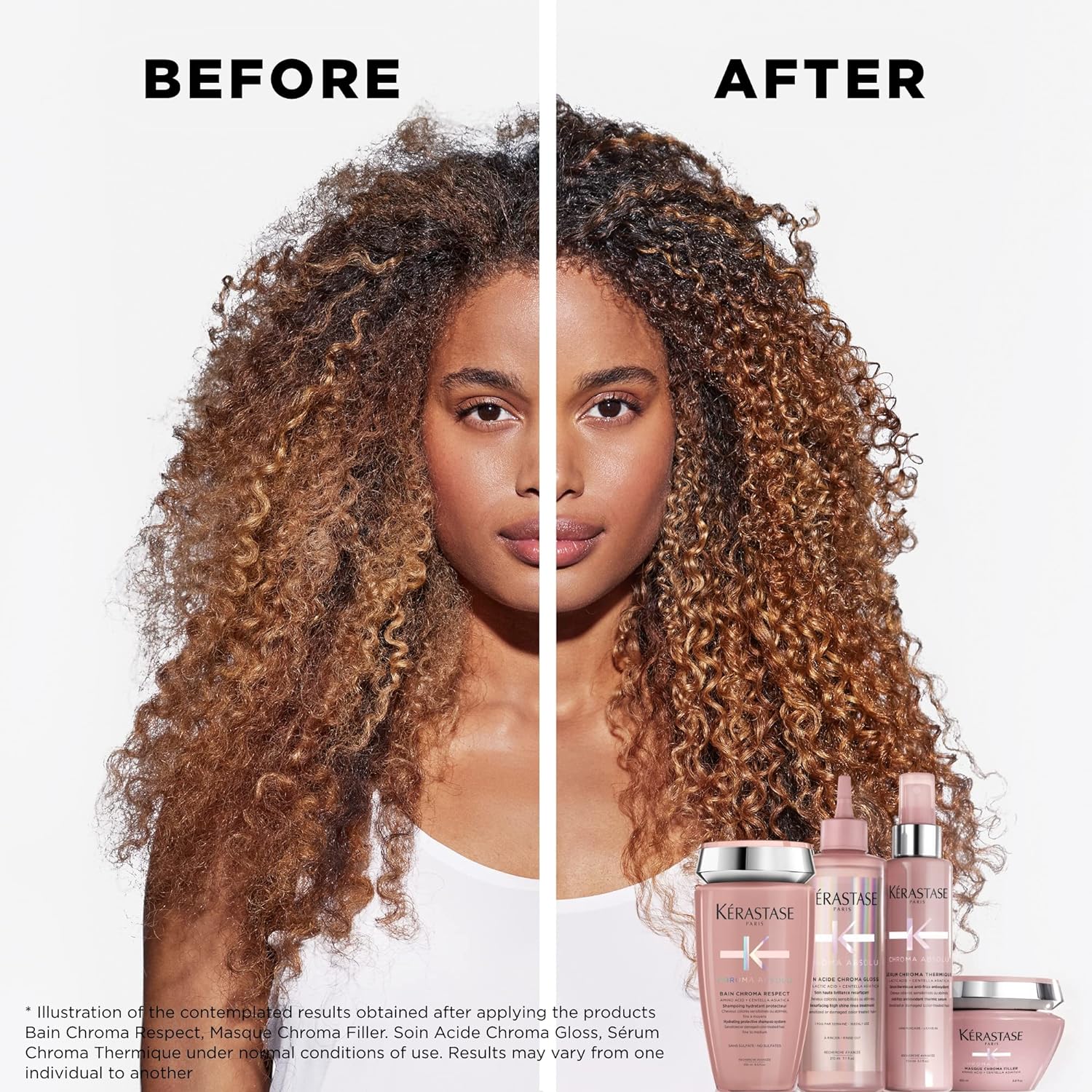 Kerastase Chroma Absolu Anti-Porosity Deep-Filling Hair Mask | For Damaged Color-Treated Hair | Strengthens and Hydrates | With Lactic Acid | Chroma Filler